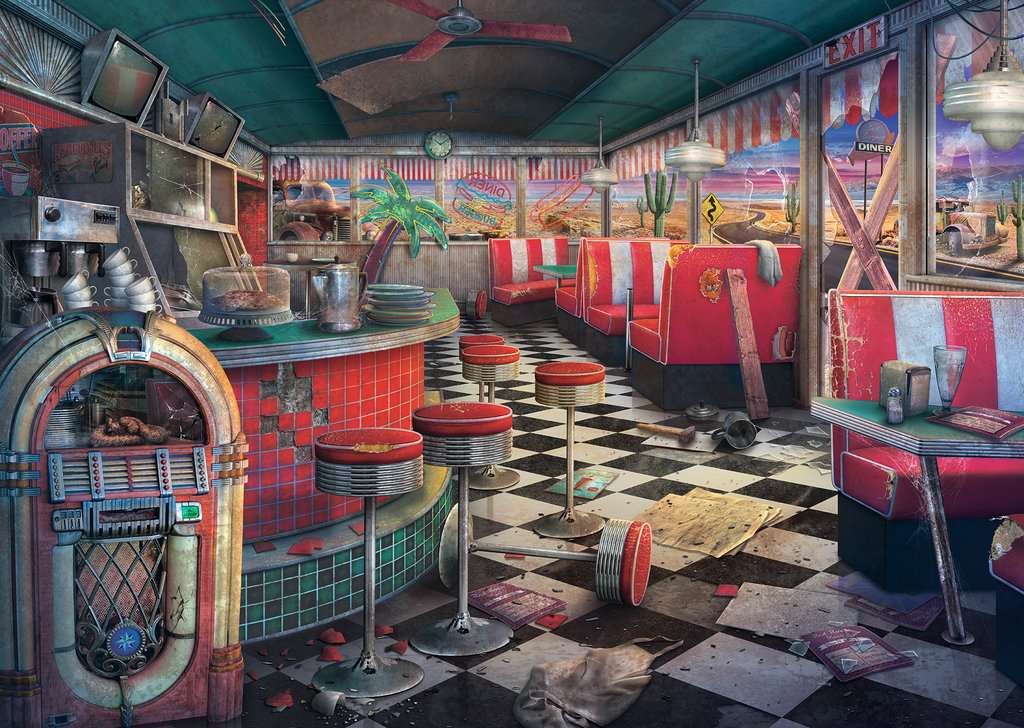 Abandoned - Decaying Diner 1000pc