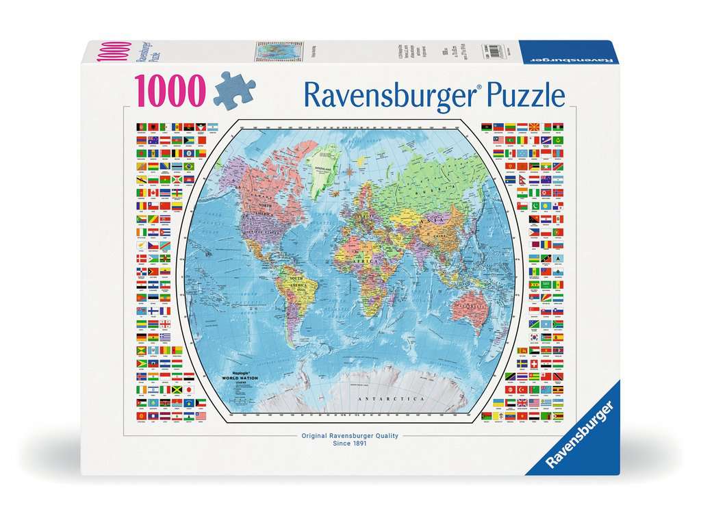 Political World Map 1000pc
