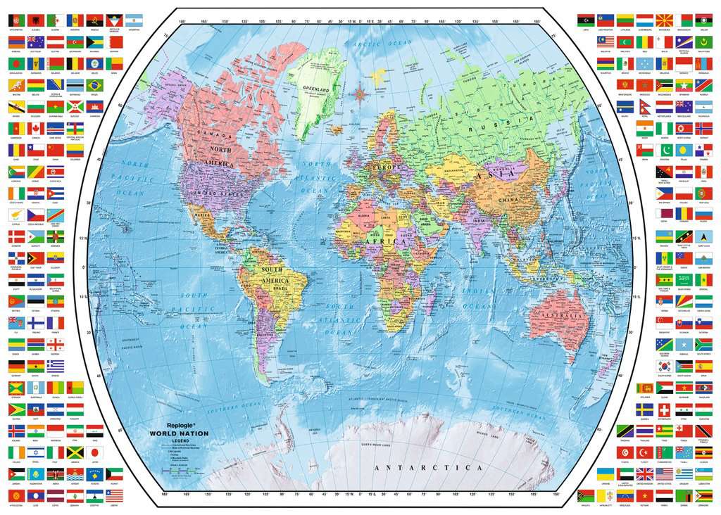 Political World Map 1000pc