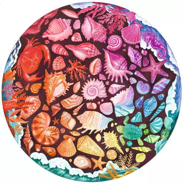 Circle of Colors - Seashells 500pc round puzzle