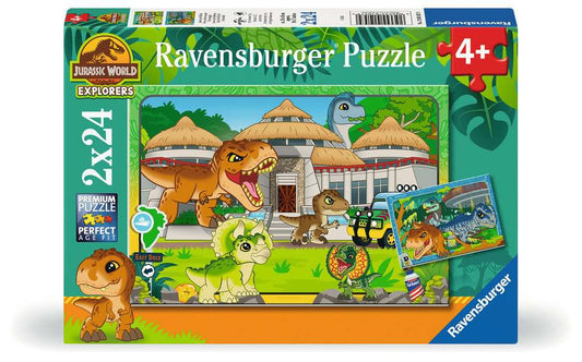 Jurassic World Explorers Livin' the Wild Life 2x24pc puzzle
