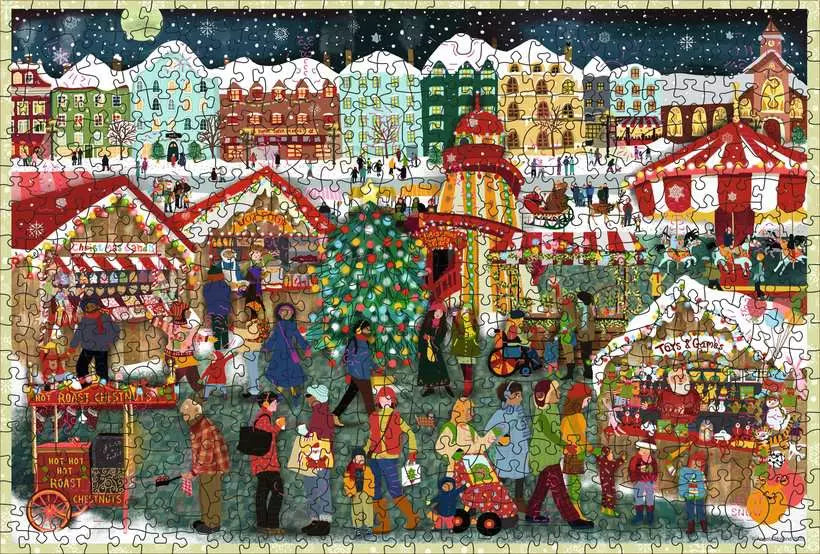 Wooden Puzzle- Christmas Market 500pc