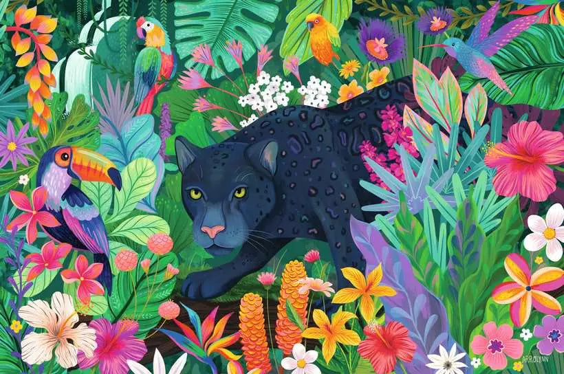 Panther in Flowery Jungle 3000pc
