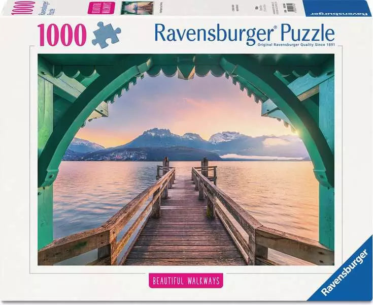 Footbridge at Lac d'Annecy 1000pc jigsaw puzzle