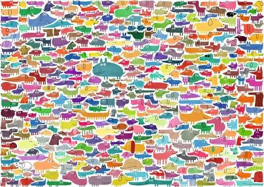 387 Dogs & One Cat 300pc Large piece jigsaw puzzle