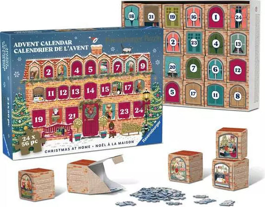 Christmas at Home Advent Calendar 24x56pc Jigsaw Puzzles