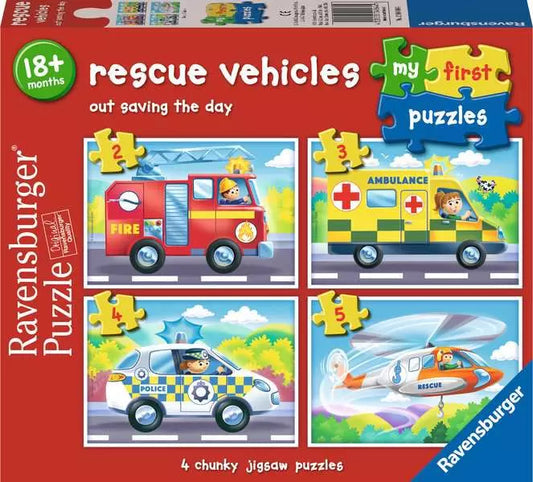 Rescue Vehicles 4 Chunky Jigsaw Puzzles