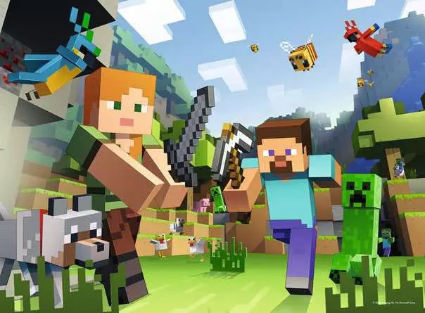 Minecraft Steve and Alex 100pc