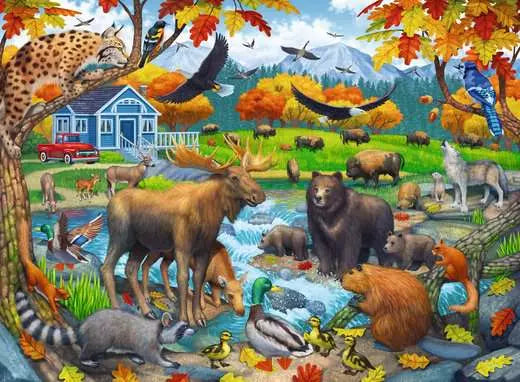 Wildlife Gathering 150pc XXL jigsaw puzzle