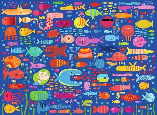 Funny Fish Friends 200pc XXL jigsaw puzzle