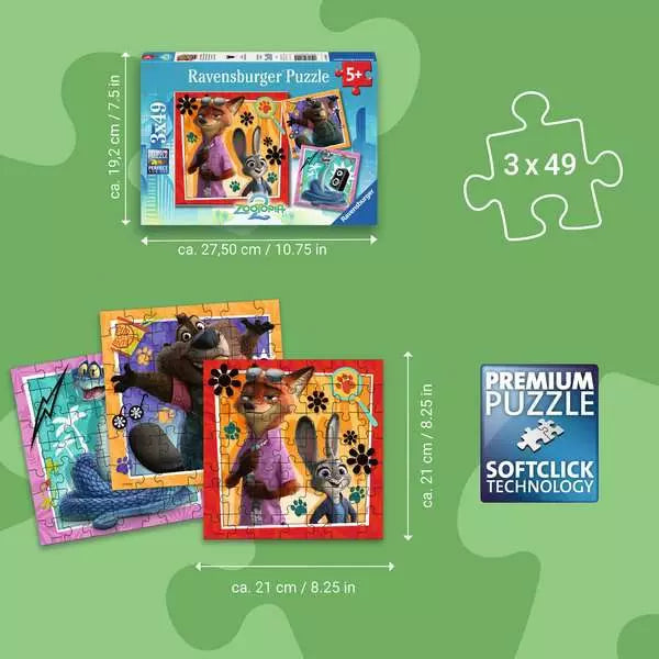 Zootopia 2 A New Mission 3X49pc