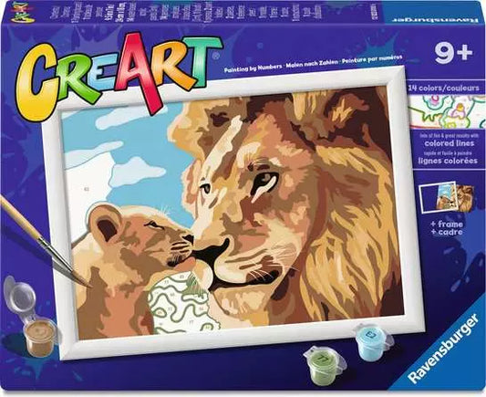 CreArt Lion and Baby 9.5X7"