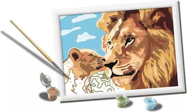 CreArt Lion and Baby 9.5X7"
