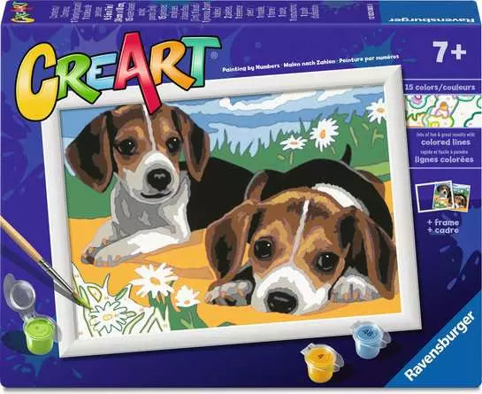 CreArt Jack Russel Puppies 9.5X7"