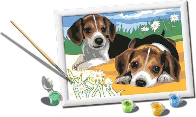 CreArt Jack Russel Puppies 9.5X7"