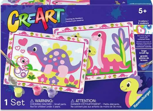 CreArt Pink Dinosaurs 12.5X8.7"