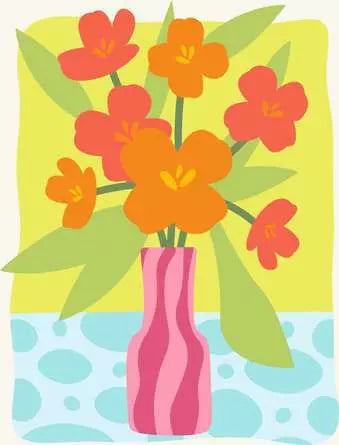 CreArt Oleanders 7X9.5" paint by number