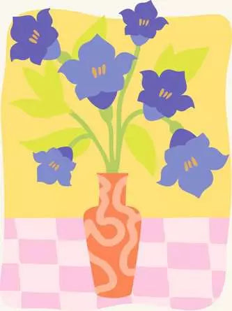 CreArt Bluebells 7X9.5" Paint by Number