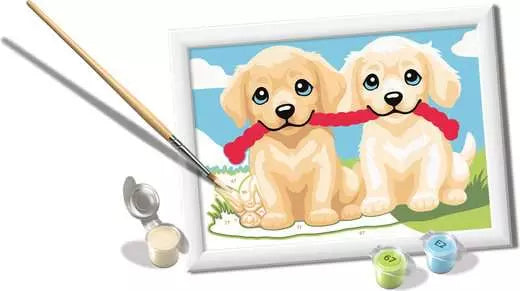 CreArt Playing Puppies 7X5"