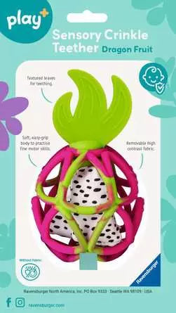 Sensory Crinkle Teether Dragon Fruit