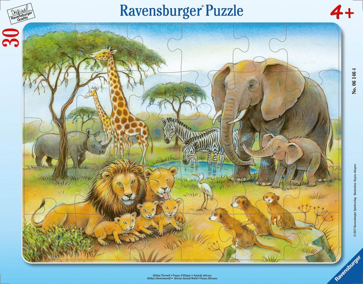 African Animal World 30pc tray puzzle