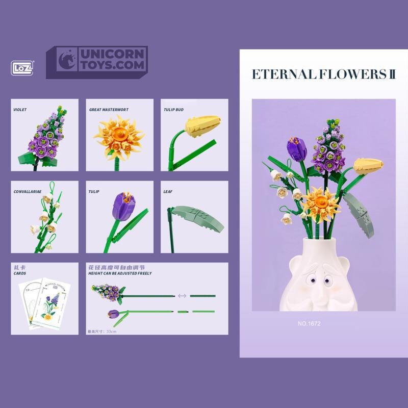 Loz Block Violet Bouquet Eternal Flowers II
