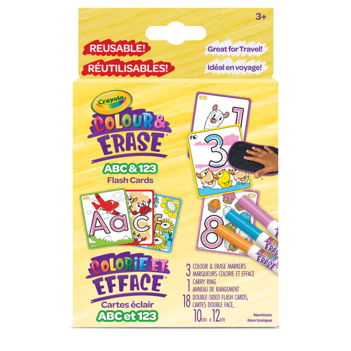 Colour & Erase ABC & 123 Flash Cards