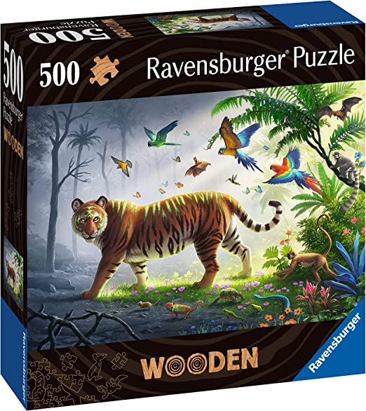 Jungle Tiger Wooden Puzzle 500pc