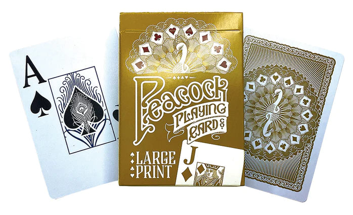 Peacock Playing Cards Large Print
