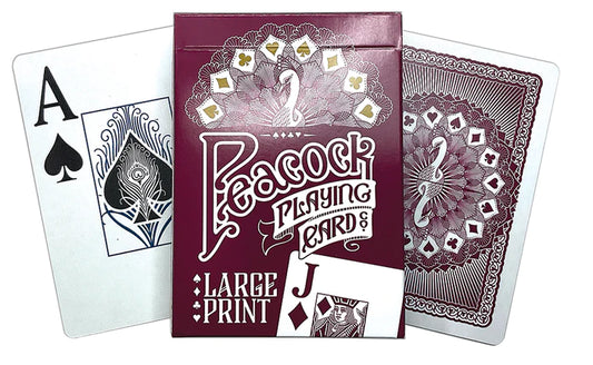 Peacock Playing Cards Large Print