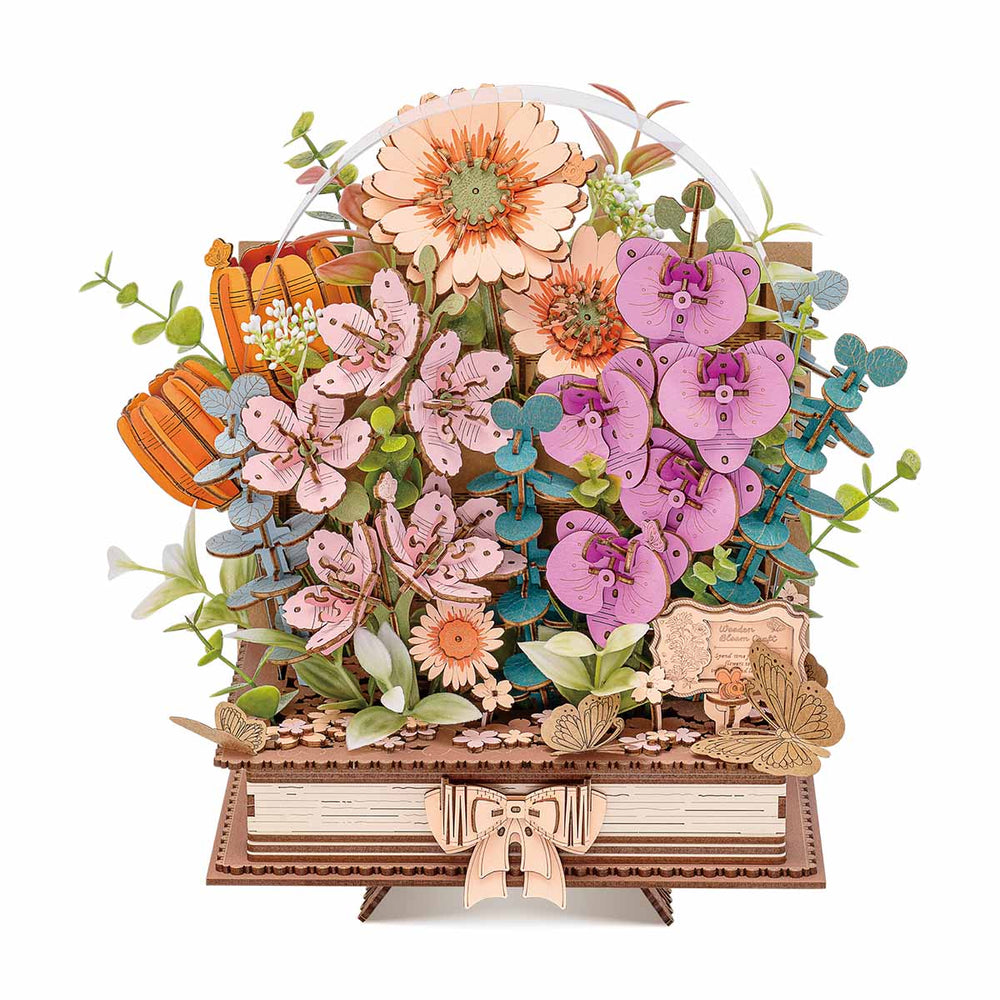 3D Wooden Puzzle Wooden Blooming Book