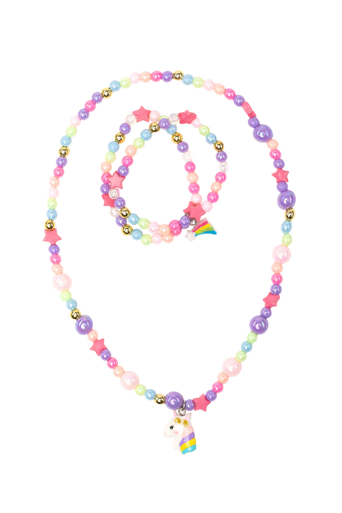 Cheerful Starry Unicorn Necklace & Bracelet