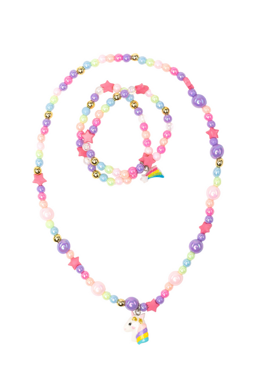 Cheerful Starry Unicorn Necklace & Bracelet