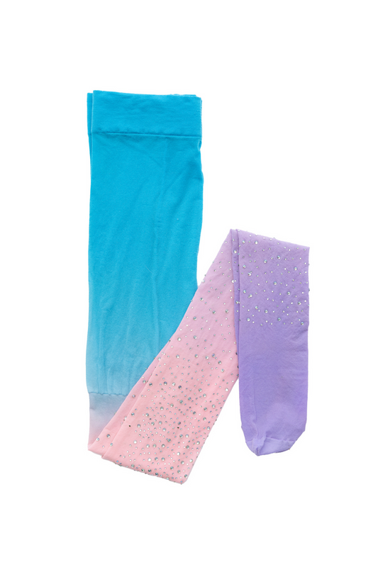 Rhinestone Tights Ombre Light Pink Ages 3-8