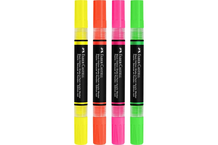 4 Shake & Paint Acrylic Markers, Neon