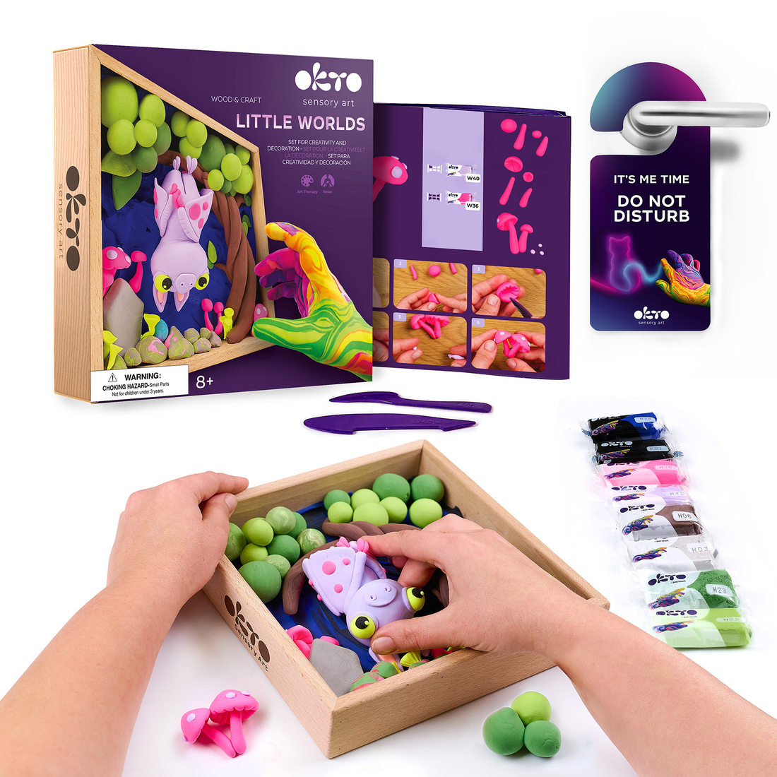 Oktoclay & Painting Kit Little Worlds Mommy Bat
