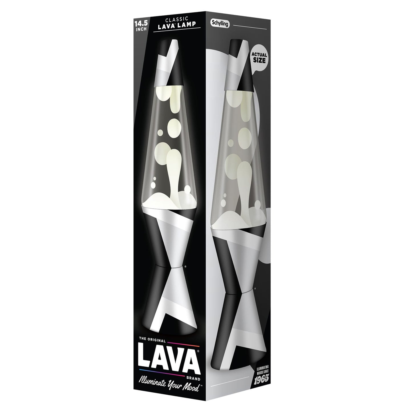 Lava Lamp Flowing White Lava in Clear Liquid 14.5"