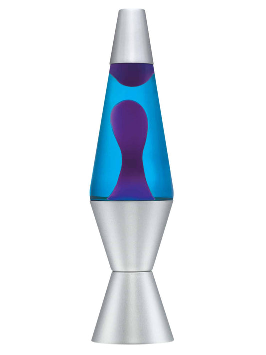 Lava Lamp Purple/Blue Silver 14.5"