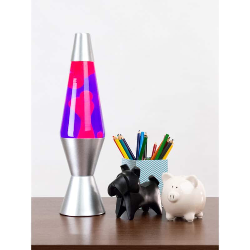 Lava Lamp Pink/Purple/Silver 14.5"