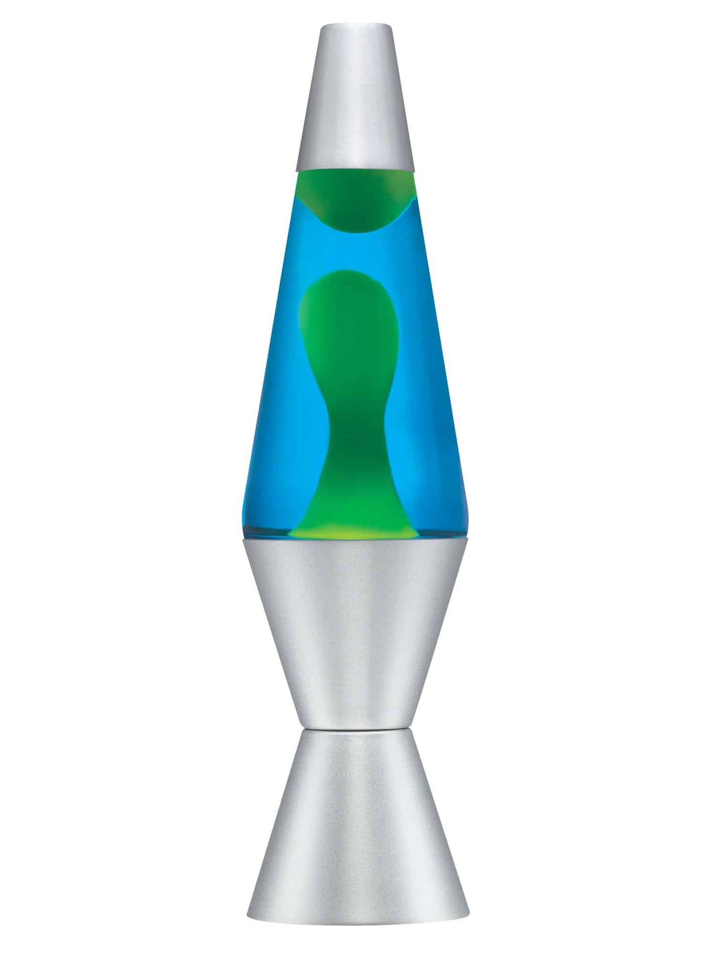 14.5" Lava Lamp Green/Blue/Silver