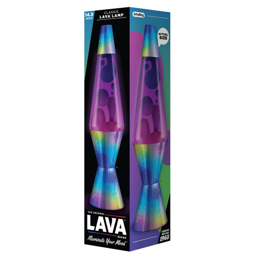 Lava Lamp Fowing dark Purple in Purple Liquid 14.5"