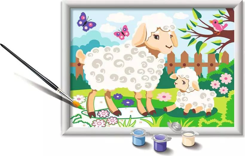 CreArt Sheep and Lamb paint by number