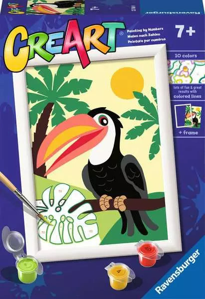 CreArt Toucan in Jungle paint by number