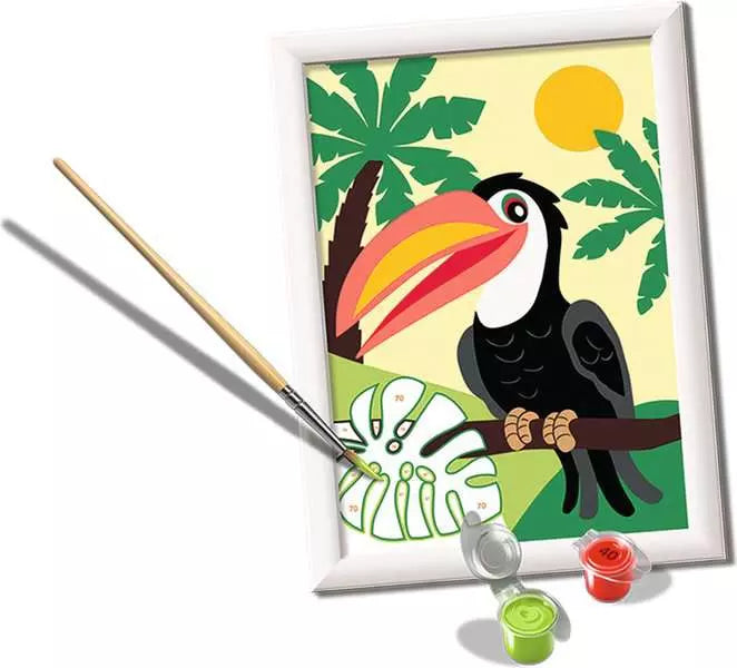CreArt Toucan in Jungle paint by number