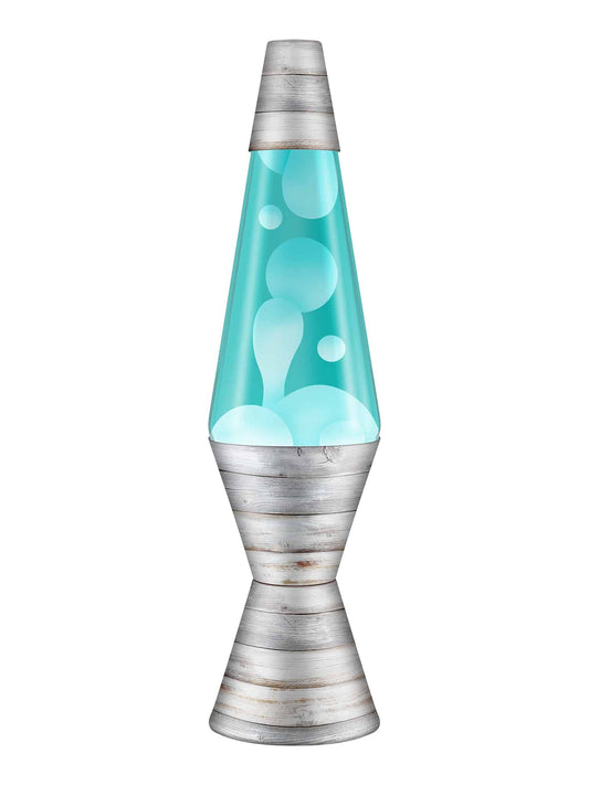 Lava Lamp Reclaimed Wood/White/Teal 14.5