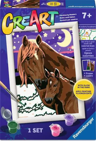 CreArt Horses at Midnight 5X7" paint by number