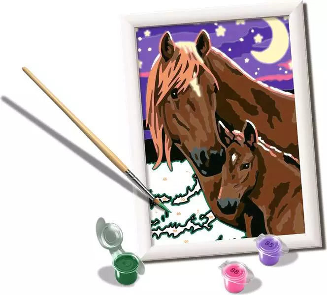CreArt Horses at Midnight 5X7" paint by number