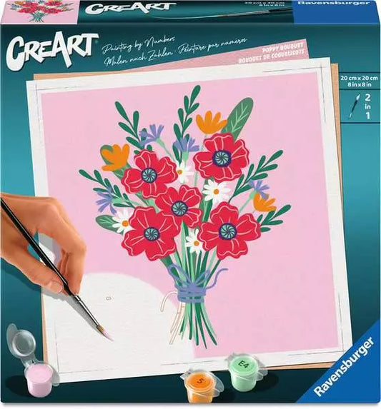 CreArt Poppy Bouquet paint by number