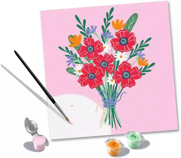 CreArt Poppy Bouquet paint by number