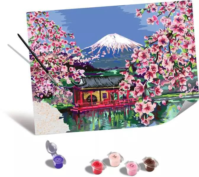 CreArt Canvas Edition Japanese Cherry Blossoms paint by number